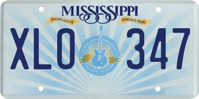 MS license plate XLO347