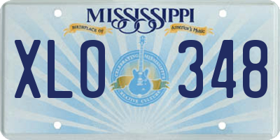 MS license plate XLO348