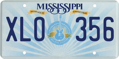 MS license plate XLO356