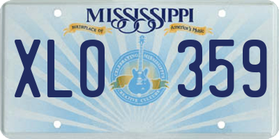 MS license plate XLO359