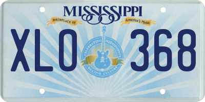 MS license plate XLO368