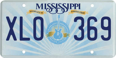 MS license plate XLO369