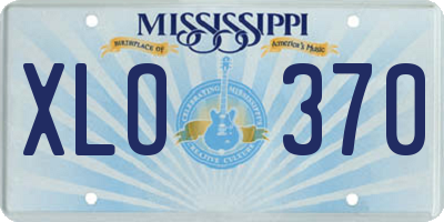 MS license plate XLO370