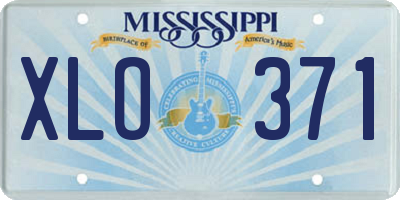 MS license plate XLO371