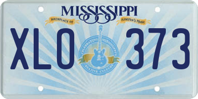 MS license plate XLO373