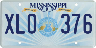 MS license plate XLO376