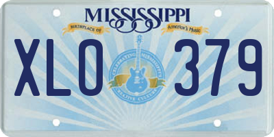 MS license plate XLO379