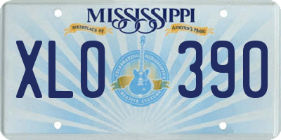 MS license plate XLO390