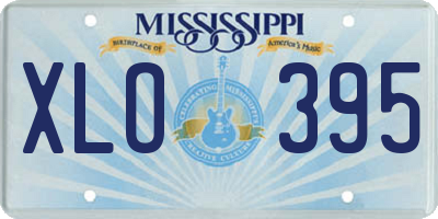 MS license plate XLO395