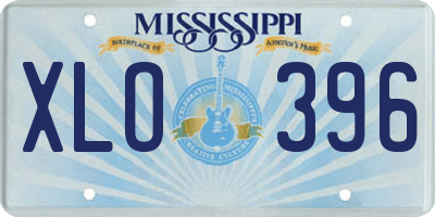 MS license plate XLO396