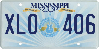 MS license plate XLO406