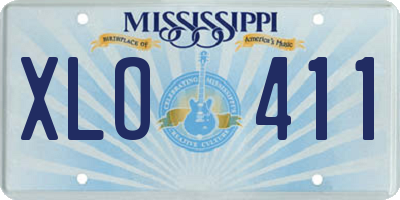 MS license plate XLO411
