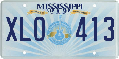 MS license plate XLO413