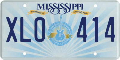 MS license plate XLO414