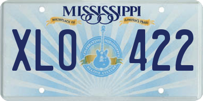 MS license plate XLO422