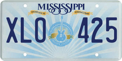MS license plate XLO425