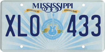 MS license plate XLO433