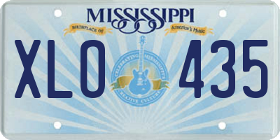 MS license plate XLO435