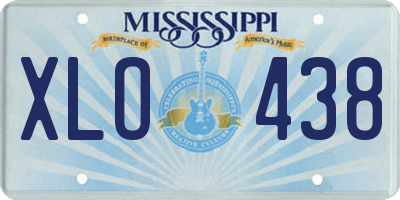 MS license plate XLO438