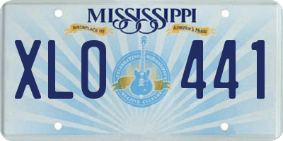 MS license plate XLO441