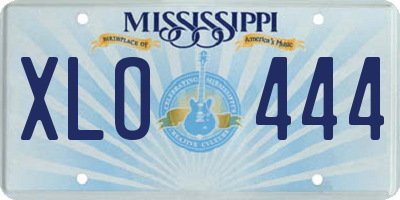 MS license plate XLO444