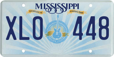MS license plate XLO448