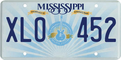 MS license plate XLO452