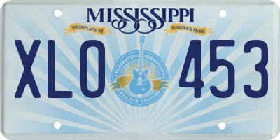 MS license plate XLO453