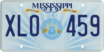 MS license plate XLO459