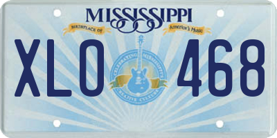 MS license plate XLO468