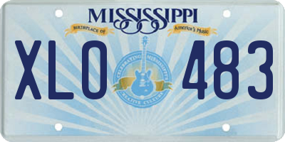 MS license plate XLO483