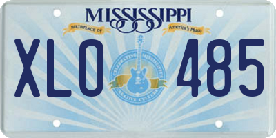 MS license plate XLO485