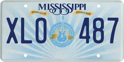 MS license plate XLO487