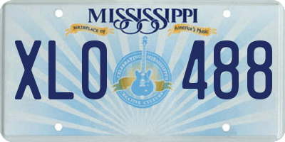 MS license plate XLO488
