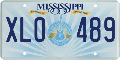 MS license plate XLO489