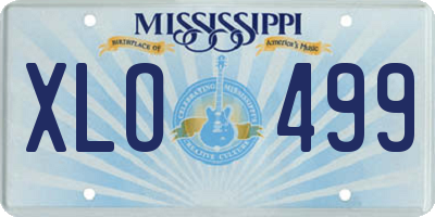 MS license plate XLO499
