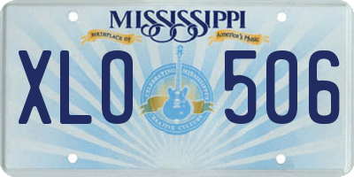 MS license plate XLO506