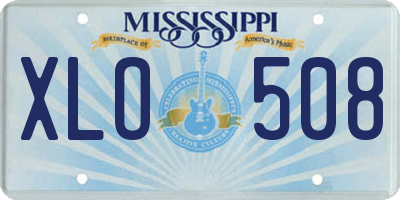 MS license plate XLO508