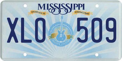 MS license plate XLO509