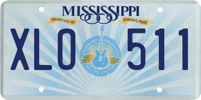 MS license plate XLO511