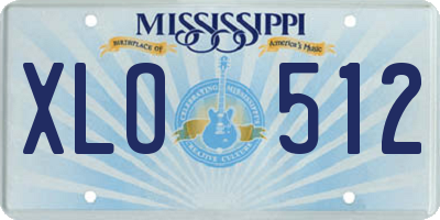 MS license plate XLO512