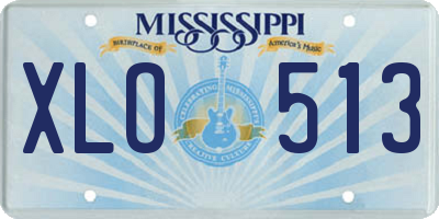 MS license plate XLO513