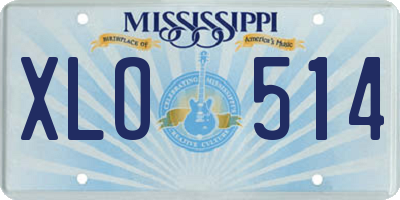MS license plate XLO514