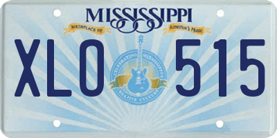MS license plate XLO515