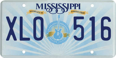MS license plate XLO516