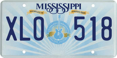 MS license plate XLO518
