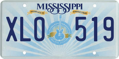 MS license plate XLO519