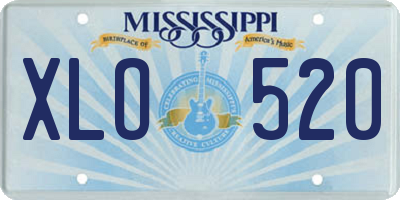 MS license plate XLO520