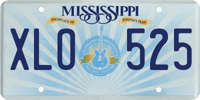 MS license plate XLO525