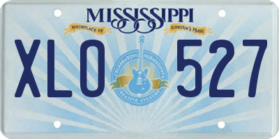MS license plate XLO527